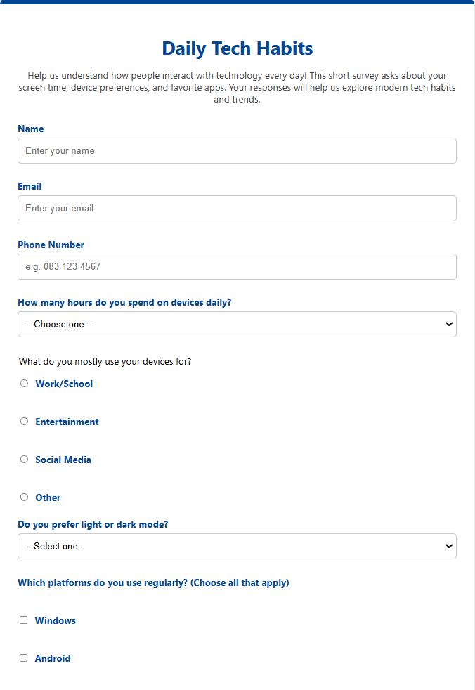 Survey Page Thumbnail